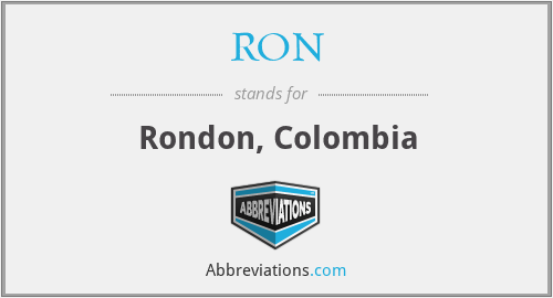 RON - Rondon, Colombia