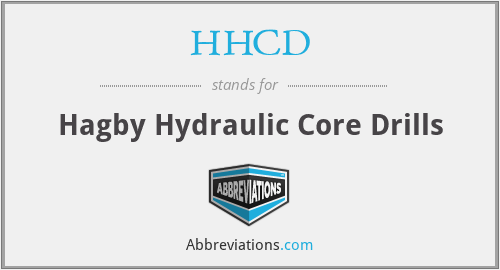 HHCD - Hagby Hydraulic Core Drills