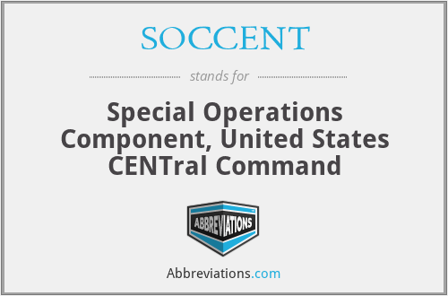 SOCCENT - Special Operations Component, United States CENTral Command