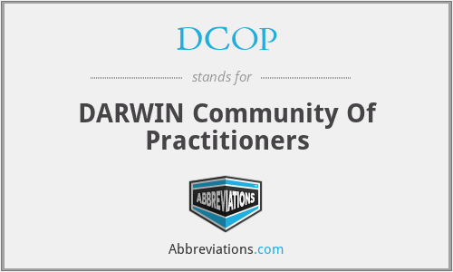 DCOP - DARWIN Community Of Practitioners