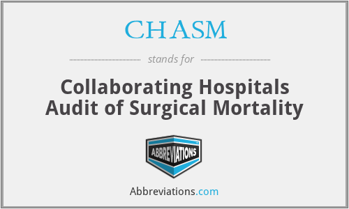 CHASM - Collaborating Hospitals Audit of Surgical Mortality