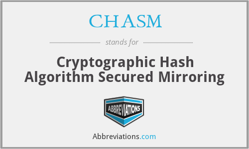 CHASM - Cryptographic Hash Algorithm Secured Mirroring