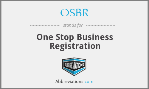 OSBR - One Stop Business Registration