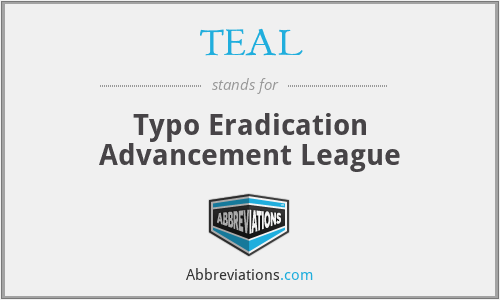 TEAL - Typo Eradication Advancement League