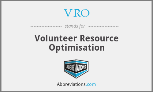 VRO - Volunteer Resource Optimisation