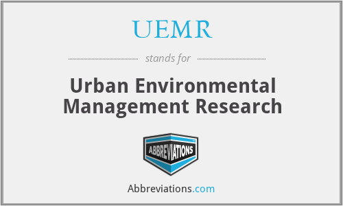 UEMR - Urban Environmental Management Research