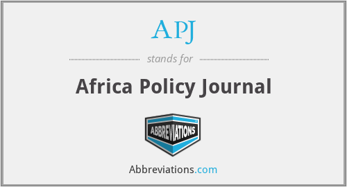 APJ - Africa Policy Journal