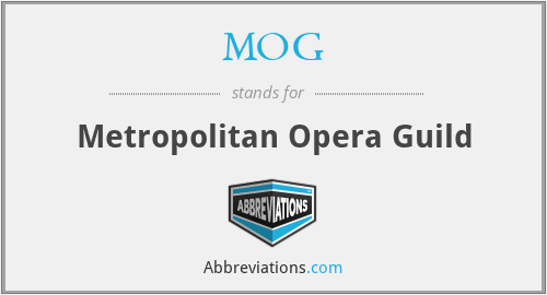 MOG - Metropolitan Opera Guild
