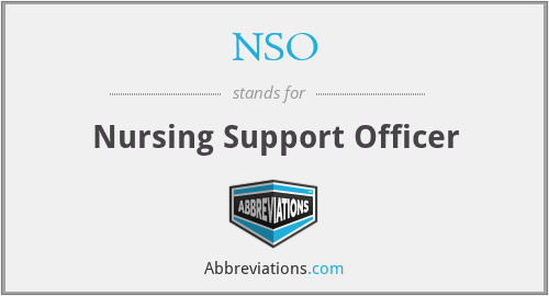 NSO - Nursing Support Officer