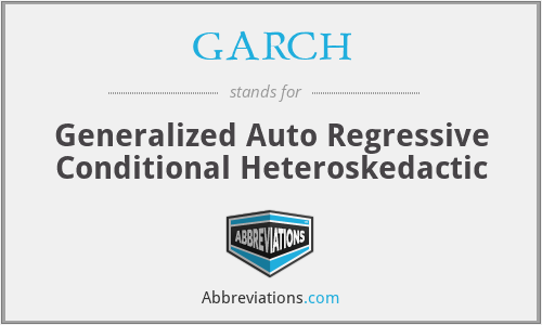 GARCH - Generalized Auto Regressive Conditional Heteroskedactic