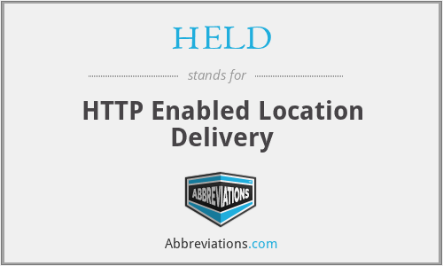 HELD - HTTP Enabled Location Delivery
