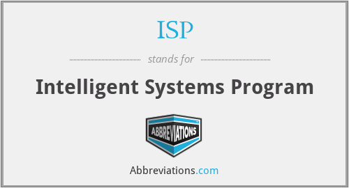 ISP - Intelligent Systems Program