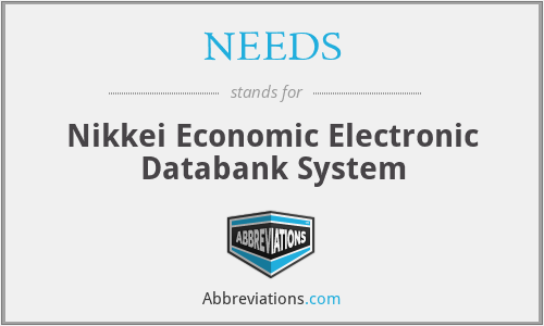 NEEDS - Nikkei Economic Electronic Databank System