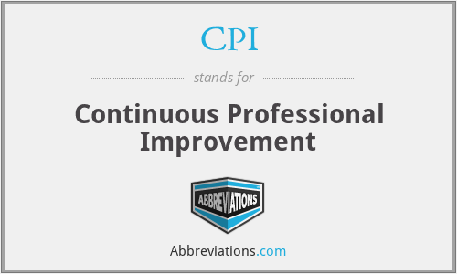 CPI - Continuous Professional Improvement