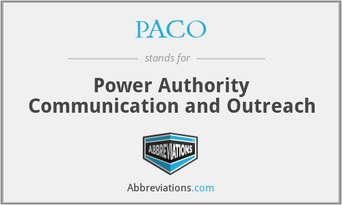 PACO - Power Authority Communication and Outreach