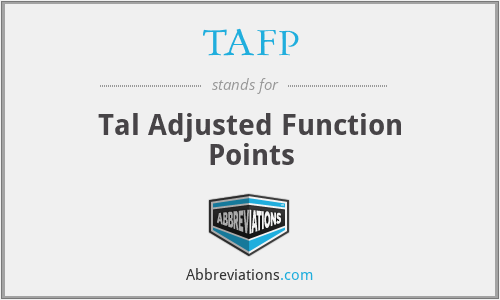 TAFP - Tal Adjusted Function Points