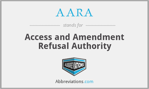 AARA - Access and Amendment Refusal Authority