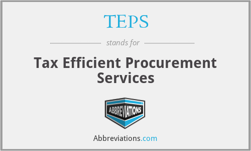 TEPS - Tax Efficient Procurement Services