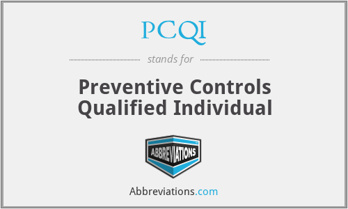 PCQI - Preventive Controls Qualified Individual