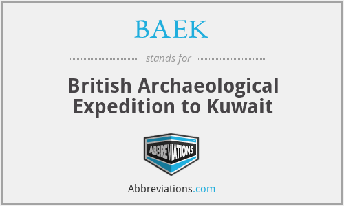 BAEK - British Archaeological Expedition to Kuwait