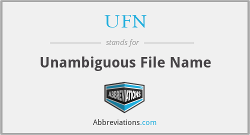 UFN - Unambiguous File Name
