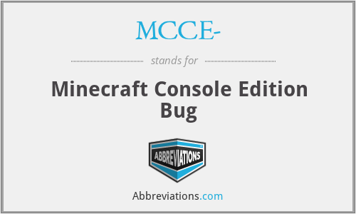 MCCE- - Minecraft Console Edition Bug