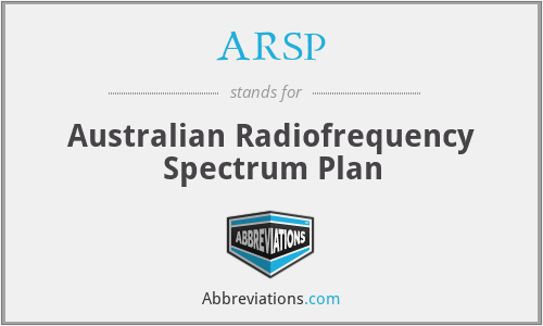 ARSP - Australian Radiofrequency Spectrum Plan