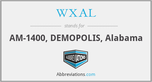 WXAL - AM-1400, DEMOPOLIS, Alabama