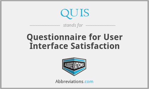 QUIS - Questionnaire for User Interface Satisfaction