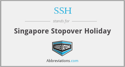 SSH - Singapore Stopover Holiday