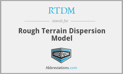 RTDM - Rough Terrain Dispersion Model