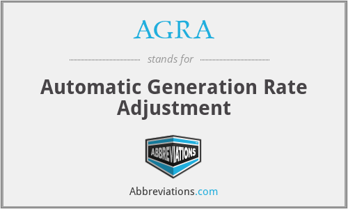 AGRA - Automatic Generation Rate Adjustment