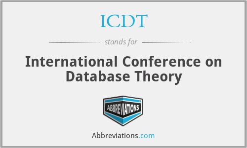 ICDT - International Conference on Database Theory