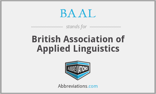 BAAL - British Association of Applied Linguistics