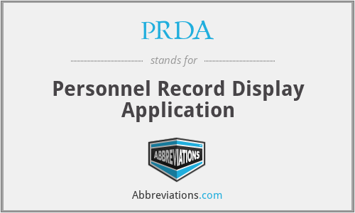 PRDA - Personnel Record Display Application