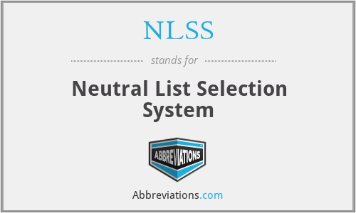 NLSS - Neutral List Selection System
