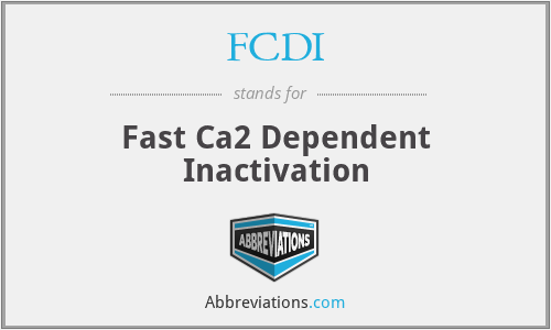 FCDI - Fast Ca2 Dependent Inactivation