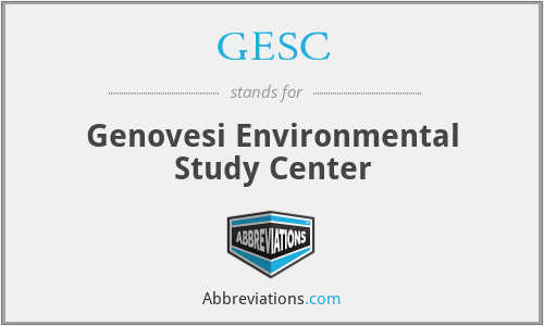 GESC - Genovesi Environmental Study Center