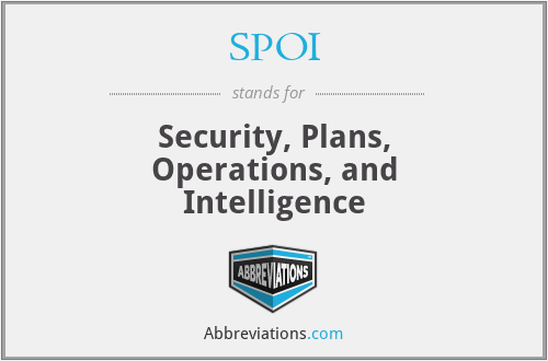 SPOI - Security, Plans, Operations, and Intelligence