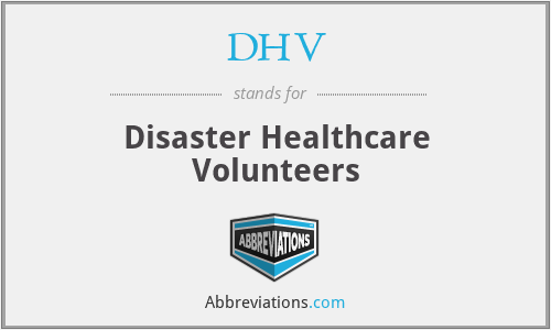 DHV - Disaster Healthcare Volunteers