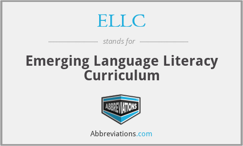 ELLC - Emerging Language Literacy Curriculum