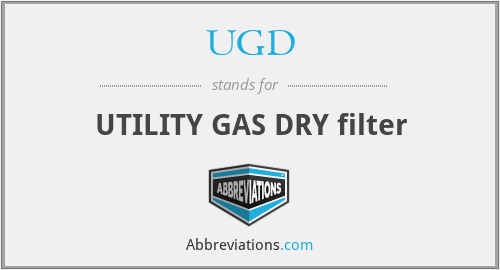 UGD - UTILITY GAS DRY filter
