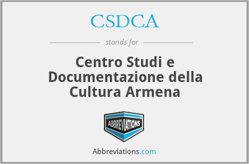 CSDCA - Centro Studi e Documentazione della Cultura Armena