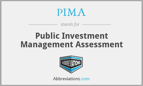 PIMA - Public Investment Management Assessment