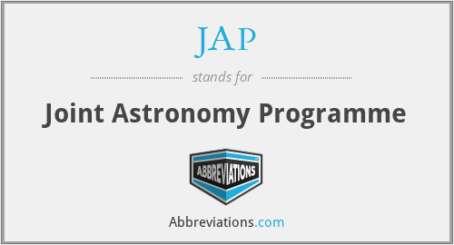 JAP - Joint Astronomy Programme