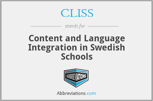 CLISS - Content and Language Integration in Swedish Schools