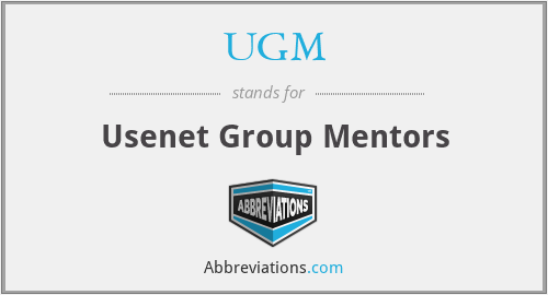 UGM - Usenet Group Mentors