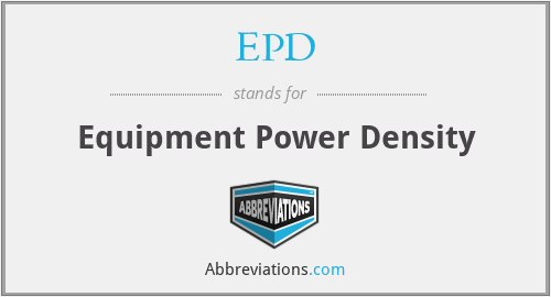 EPD - Equipment Power Density
