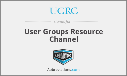 UGRC - User Groups Resource Channel