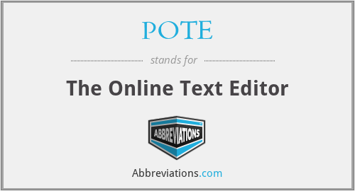 POTE - The Online Text Editor